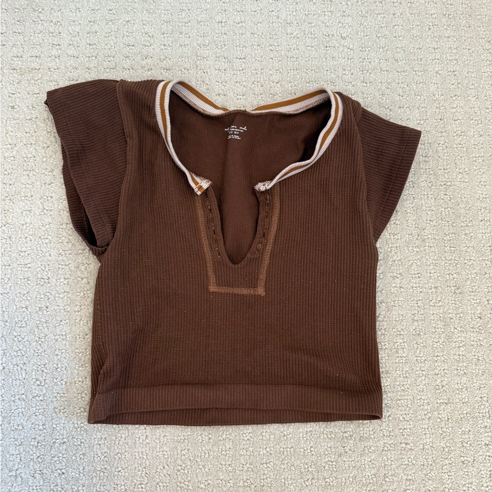 Urban Outfitters Brown Polo Shirt